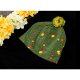 Pomponos, két rétegű sapka – esernyő/fenyő zöld