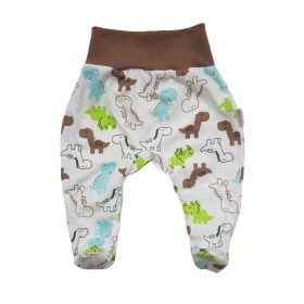 Pocaknadrág pamut, mintás - Dínó/Barna Derék/74