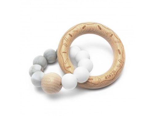 Rágóka 1 fa gyűrűs - Duo White + Marble