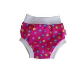 Pelenkára húzható bugyi – Virágszirmok/Fehér Szegély