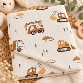 Textil pelenka mintás 70x80cm - Bézs Markoló