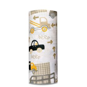 Textil pelenka - Sárga Autó/70x80