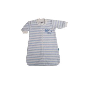 PLÜSS hálózsák hímzett (H) – Kék/Széles Csíkos