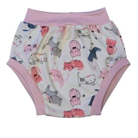   Pelenkára húzható bugyi - Rózsaszín Macsek/56 (Több méret)