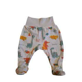 Pocaknadrág pamut, mintás - Fehér Dínó/56