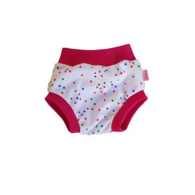   Pelenkára húzható bugyi – Színes Pöttyök/Piros Szegély