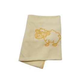 Pamut babatakaró, hímzett 70×90 - Sárga/Bari