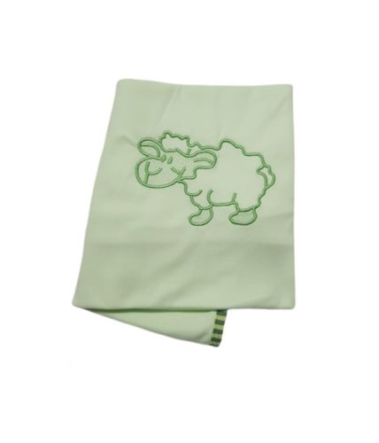 Pamut babatakaró, hímzett 70×90 – Zöld/Bari