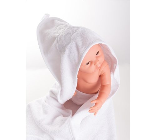 Fürdőlepedő hímzett 80×80 - Fehér/Fehér/Kacsa