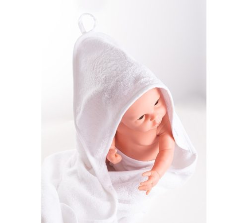 Fürdőlepedő hímzett 80×80 - Fehér/Fehér/Oroszlán