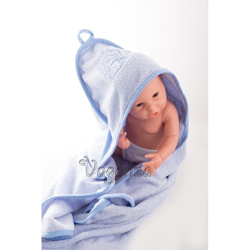 Fürdőlepedő hímzett 80×80 - Kék/Kék/Oroszlán