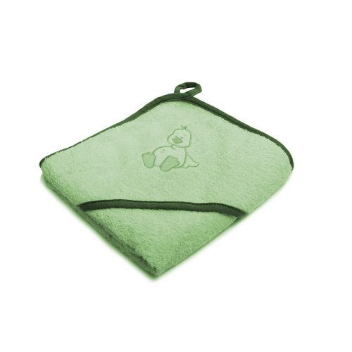 Fürdőlepedő hímzett 80×80 - Zöld/Kacsa
