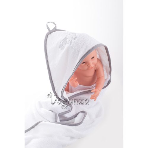 Fürdőlepedő hímzett 80×80 - Fehér/Szürke/Bari (Több minta)