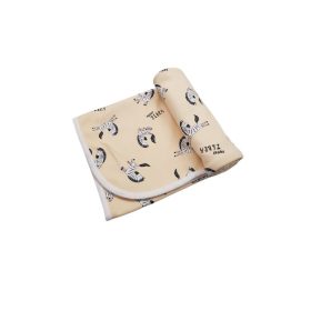 Mintás pamut babatakaró 70x90 - Zebra/Ecrü