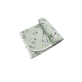 Mintás pamut babatakaró 70x90 - Zebra/Menta