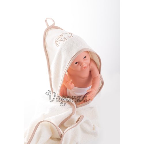 Fürdőlepedő hímzett 80×80 - Drapp/Bari