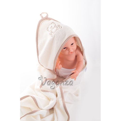 Fürdőlepedő hímzett 80×80 - Drapp/Maci (Több minta)