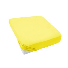 Pamut strech lepedő 100x100 - Sárga