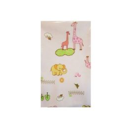   Matracvédő lepedő mintás 90x200 - Halványrózsaszín Szafari