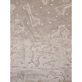 Wellsoft Babatakaró Nyomott mintás 100×140 - Bézs