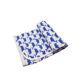 Mintás pamut babatakaró 70x90 - Delfin