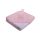Fürdőlepedő hímzett 80×80 - Rózsaszín-fehér/Maci