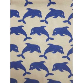 Strech lepedő mintás 100x100cm - Delfin