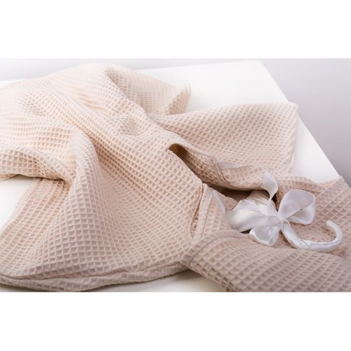 Kapucnis Waffle poncsó - Ecrü - 86/92