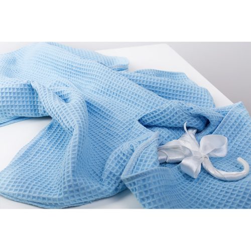 Kapucnis Waffle poncsó - Kék - 86/92 