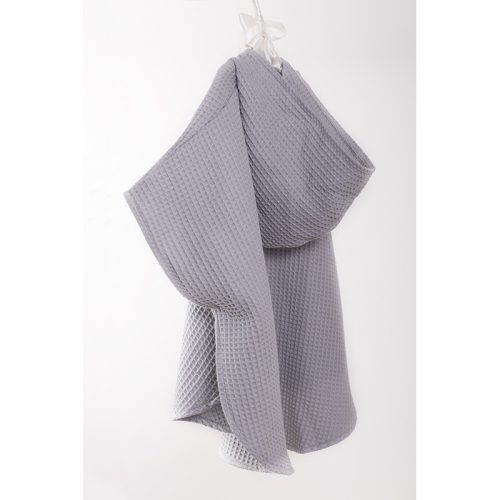 Kapucnis Waffle poncsó - Szürke - 86/92