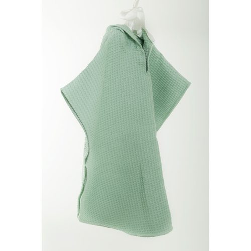 Kapucnis Waffle poncsó - Zöld - 74/80 