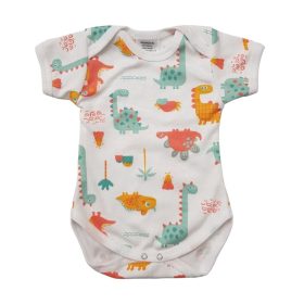 Rövid ujjú, békanyakú body - Dínó/50 (Több méret)