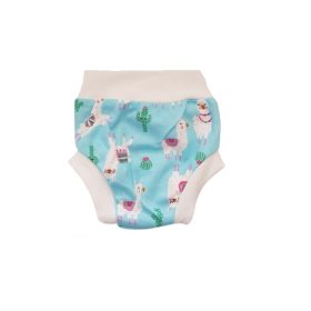 Pelenkára húzható bugyi - Kék Láma/Fehér Szegély/56