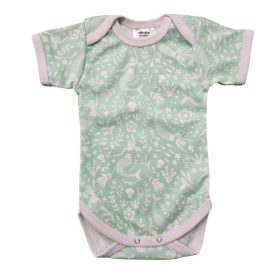   Rövid ujjú, békanyakú body - Zöld Sellő/50 (Több méret)