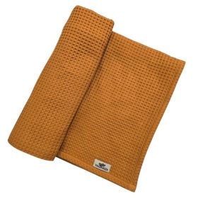 Waffle babatakaró 70x90 - Mustár