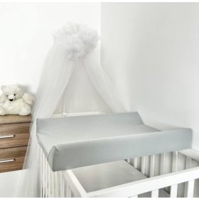 Pelenkázólapra pamut huzat 50x70 - Világosszürke