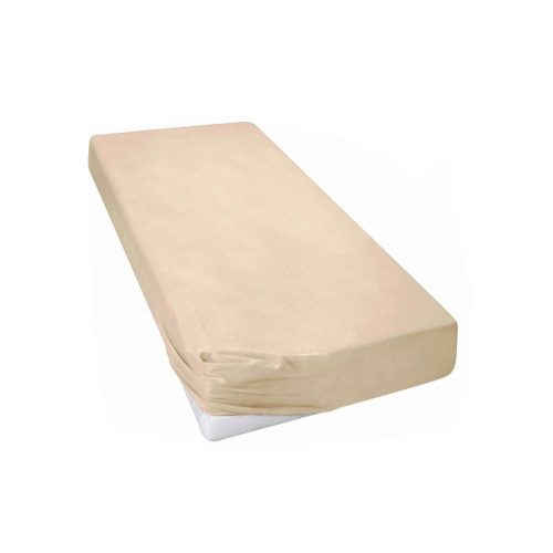 Pamut strech lepedő 70x140cm - Tejeskávé
