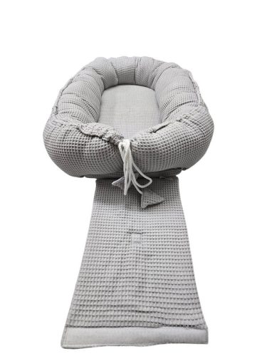 Babafészek waffle - Szürke