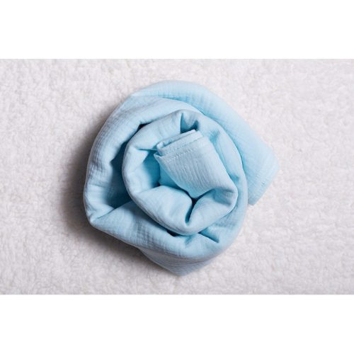 Dupla géz babatakaró 70x100 - Kék