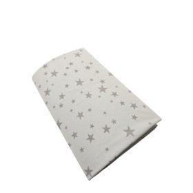 Pamut strech lepedő 60x120-70x140cm - Szürke Csillagok