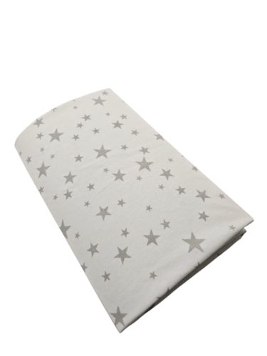 Pamut strech lepedő 60x120-70x140cm - Szürke Csillagok