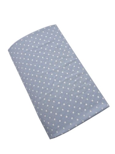Pamut strech lepedő 60x120-70x140cm - Világoskék Pöttyös