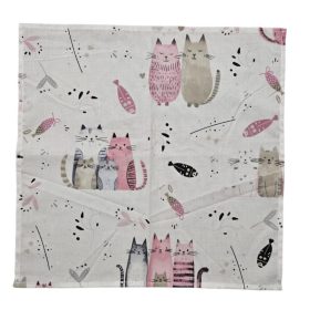 Textil szalvéta - Macska/Hal