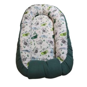 Babafészek zöld muszlin - kaméleonos pamutvászon