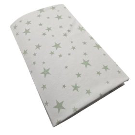 Pamut strech lepedő 40x90cm - Olíva Csillagok