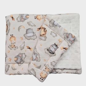   2 részes Bébi ágyneműgarnitúra 70x90 - Vadállat álom-Krém wellsoft