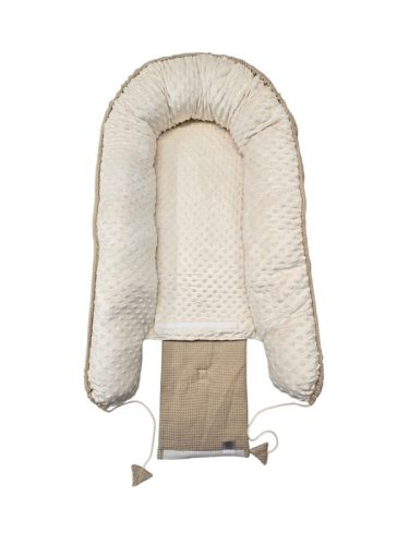 Babafészek waffle/minky - Ecrü/Drapp