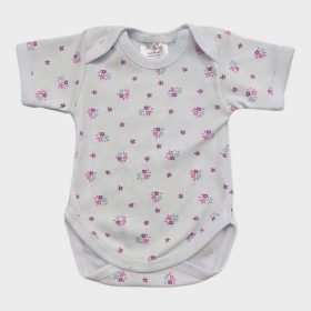 Rövid ujjú, békanyakú body - Virágszirmok/68
