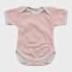 Rövid ujjú, békanyakú body - Rózsaszín Szirmok/62