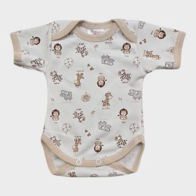 Rövid ujjú, békanyakú body - Szafari/68